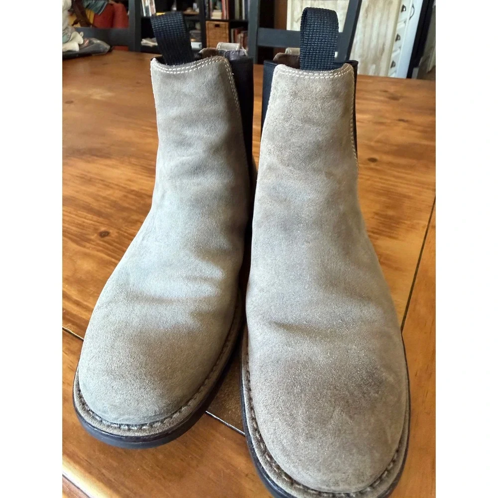 Timberland Mens Waterproof Grey Suede Chelsea Boots 77034 Pull On Lug Sole
